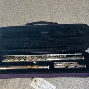 Silver Flute with Case